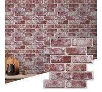 Paneles de Pared 3D Papel 3D Ladrillo Efecto Piedra Pared Autoadhesivo PVC Panel Decorativo Revestimiento Pegatinas 3D para Paredes Decoración de Interiores