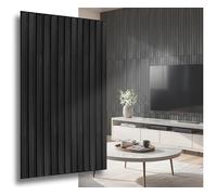 Paneles de pared de poliestireno 3D, paneles de techo XL, decoraciones, láminas de poliestireno de imitación, techos, revestimiento de pared, 3 mm de grosor, 100 x 50 cm, 8 m², 16 unidades (negro 3D
