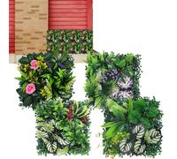 Paneles de pared de vegetación, telón de fondo de vegetación falsa, pantalla de de privacidad | 9.84 x 9.84 pulgadas, paneles de plantas artificiales para balcón, patio, jardín, patio trasero
