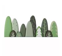 Paneles de pared para niños, adhesivos de pared anticolisión, para habitación de niños y niñas, patrón de árboles verdes, acolchado de pared de poliuretano, paneles de pared 3D, acolchado de pared