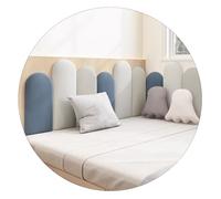 Paneles de pared tapizados 3D anticolisión, despegar y pegar, para cama individual y doble, protector contra salpicaduras para cama de niños