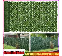 Paneles de valla de hojas verdes artificiales de 1M/3M, pantalla de valla de privacidad falsa para decoración del hogar, jardín y balcón al aire libre Light green