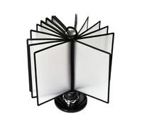 Paneles De Visualización De Mesa Giratorio - A4 Clasificador De Mesa, 20 Paneles De Doble Cara, Clasificador De Mesa, Para Oficinas Comedor Mostrar Póster