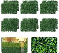 Paneles decorativos de boj artificial, 40 x 60 cm. Resistentes a los rayos UV, aptos para uso en interiores y exteriores. Caja con 12 piezas. Paneles decorativos de estructura con efecto de boj artifi