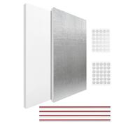 Paneles Laterales De Unidad De Aire Acondicionado Para Ventana - 2 Piezas De Espuma Impermeable Con Lámina Adhesiva | Kit De Aislamiento De Aire Acondicionado | Sello De Burlete De Bloqueo De Borrador