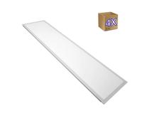 Paneles LED Jandei - Pack 4, Potencia 50W, Retroiluminados, Blanco Frío 6000K 295 x 1195