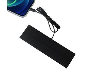 Paneles Solares - Banco De Energía Solar Plegable De 5W 5V | Panel De Alta on Cable | Cargador Solar Para Teléfonos, Linterna, Ventilador, Tienda De Campaña, Senderismo, Camping, Coche, Mo