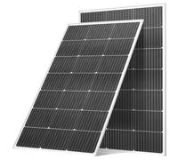 Paneles solares monocristalinos VEVOR, paquete de 100 W (2 unidades), módulo fotovoltaico con salida MC4 y marco de aluminio, panel solar IP65 resistente al agua, sistema solar autónomo para coche, ba