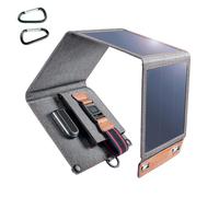 Paneles solares para camping, cargador de panel solar plegable monocristalino de 14 W con alta e conversión para aventuras al aire