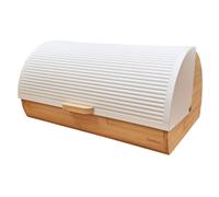 Panera para Guardar Pan, Madera Bambú, Tapa Deslizante, Bread Box Bollería