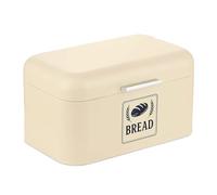 Relaxdays Panera retro con tapa y asa beige,plata