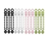 PANFHGFG 1 Juego de enrollador de Cables de Silicona Reutilizable, ventosas montadas en la Pared, Bridas para Cables para organización y Almacenamiento de Cables, Organizador de Cables de Silicona