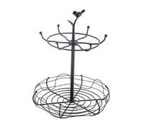 PANFHGFG Organizador giratorio apilable para tazas de café, estante de almacenamiento giratorio para tazas, marco de Metal, soporte para cápsulas de café, organizador de tazas
