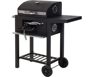 Paniate design 73863 barbacoa de carbón con tapa, negro