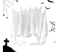 Paño espeluznante para Halloween, tela espeluznante para decoraciones de fiestas, tela espeluznante, decoración navideña ligera para exteriores, práctica gasa espeluznante para fiestas de Halloween