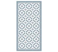 Panorama Alfombra Vinílica Hidráulica 12 - Azul Claro - 40x80 cm - Alfombras Vinilicas para Salón - Suelo Vinilico Cocina Lavable - Alfombra Exterior Impermeable Terraza