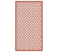 Panorama Alfombra Vinílica Hidráulica 12 - Rojo - 60x110 cm - Alfombras Vinilicas para Salón - Suelo Vinilico Cocina Lavable - Alfombra Exterior Impermeable Terraza