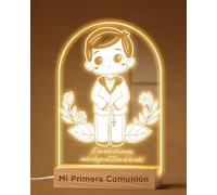 Panorama Lámpara Infantil Personalizada para Niño - Placas Decorativas con tu Foto - Luz Nocturna LED para Mesita de Noche - Regalos Primera Comunion Niño Personalizado y Originales