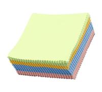 Paños de Microfibra para Limpiar Gafas 10x10 Cm, 100 Unidades de Colores Surtidos, Paño y Compacto para Limpieza de Lentes, Cristales y Pantallas Delicadas, Uso Profesional