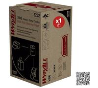 Paños para limpieza de dificultad media WypAll® X80 Power Clean™ 8252 - Sistema de limpieza 2 en 1 de rollo mediano - 1 rollo x 180 paños de limpieza blancos