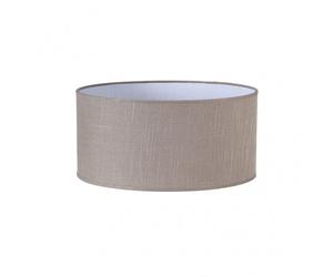 Pantalla cilíndrica happy fabrilamp en lino gris con portalámparas e