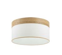 Pantalla colgante cloe m10 blanca/madera-clara 50dx50dx22h difusor inc