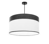 Pantalla colgante cloe m10 blanca/madera-negra 50dx50dx22h difusor inc
