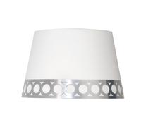 Pantalla colgante dalia e27 blanca/plata 40dx30dx25h