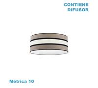 Pantalla colgante karla m10 topo/beis 50dx50dx22h difusor incluido