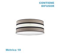 Pantalla colgante karla m10 topo/beis 60dx60dx23h difusor incluido