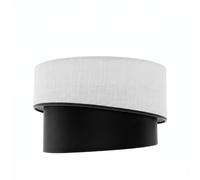 Pantalla colgante/sobrem alto hara e27 blanca/negra 30dx25dx20h