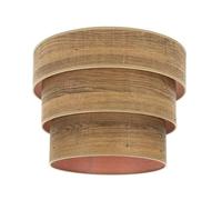 Pantalla Colgante Triple 50x40x28 cm en Madera Oscura - Ideal para decoración y ambientación en espacios modernos.
