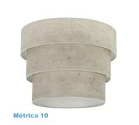 Pantalla colgante triple smile m10 cemento gris 50dx40dx28h