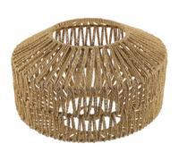 Pantalla de Lámpara Colgante E Hierro Marrón Retro Industrial de Papel | Lamp Shade, Montaje Aro Central y Anillo Retenedor, Fácil de Decorar en Casa o Pasillo