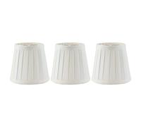 Pantalla de Lámpara de Barril de Tela, 3 Piezas Pantalla de Lámpara Clip de Araña Blanca para Bombillas E14 Candelabro Vela Hotel Biblioteca 4,7 x 4,3 x 3,1 Pulgadas