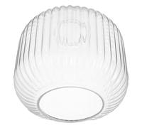 Pantalla de Lámpara de Cristal Rayada Estilo Vintage para E26/e27 | Vidrio Textura Estriada, Diseño de Linterna, Aberturas 4,2cm y 7,8cm, para Colgantes y Sobremesa