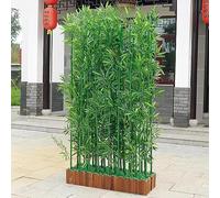 Pantalla de privacidad de bambú artificial para patio, valla decorativa para patio al aire libre y divisor de habitación