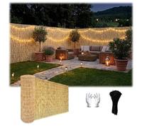 Pantalla de Privacidad de Cañizo Natural y Bambú 0.8 1 1.2 1.6m Valla de Ocultación for Jardín y Balcón, Rollo Cortavientos y Sombreo for Terraza Exterior(Natural,100x150cm)