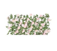 Pantalla De Privacidad Para El Jardín Panel de pared de flores artificiales, fondo, cerca de jardín, enredadera, seto de privacidad, decoración floral for el hogar y el patio.(Light pink)
