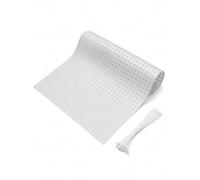 Pantalla de Privacidad Perforada para Balcón con Bridas, Lámina PVC 1 mm para Barandilla, Panel Ocultación Jardín, Valla y Reja(Milk,120x40 cm/3.9x1.3 ft)