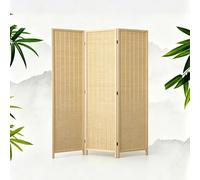 Pantalla De Privacidad Plegable De Doble Cara, Pantalla De Privacidad Independiente De Bambú, Simple, Madera Maciza, For Hogar, Oficina, Restaurante Dormitorio(180x40cm/71x15.7in,3-Panel)
