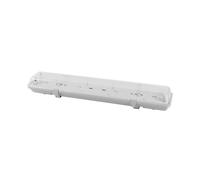 Pantalla estanca basik para led 2xt8 60cm ip65 gris c/reflector blan
