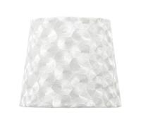 Pantalla fátima fabrilamp en tejido blanco nácar con portalámparas