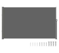 Pantalla retráctil gris para patio, de 299 centímetros de largo. Divisores de oficina de 180 centímetros de alto. Pantalla retráctil. Panel divisor. Puerta retráctil para exteriores. Valla retráctil.