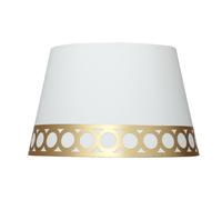 Pantalla sobremesa dalia e14 blanca/oro 25dx20dx15h