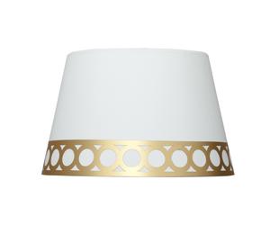 Pantalla sobremesa dalia e14 blanca/oro 25dx20dx15h