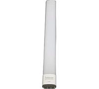 Pantalla Sobremesa E27 Blanca y Beis, 25x25x19 cm, ideal para iluminación decorativa en hogares y oficinas.