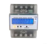 Pantalla trifásica del LCD del soporte del carril del estruendo del contador del kilovatio hora del metro 4 de la energía 230V 5-80A Digitaces