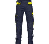 Pantalón de trabajo elástico Dassy, modelo Hong Kong PESCO41, referencia 201099, estándar, talla 67, color azul noche/amarillo neón