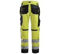 Pantalón trabajo unisex snickers allroundwork highvis - amarillo/gris - talla 60 corta
